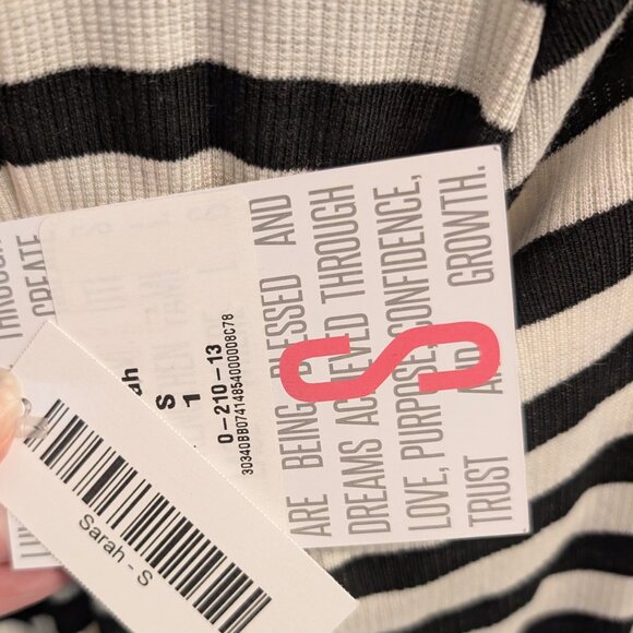 LuLaRoe Sarah Cardigan, size S, new with tags,white & black stripped - Picture 5 of 8